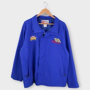 Chase Authentics NASCAR Racing Jacket Kraft 100 Years Embroidered Blue Mens L